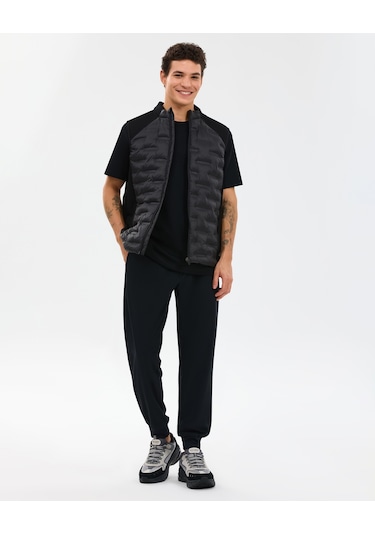 Skechers M Quilted Vest Erkek Siyah Yelek S241154-3817