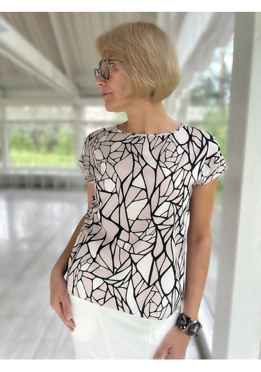 Nıka & Collectıon Şık Kısa Kollu Bluz 169388816 Altın Rengi