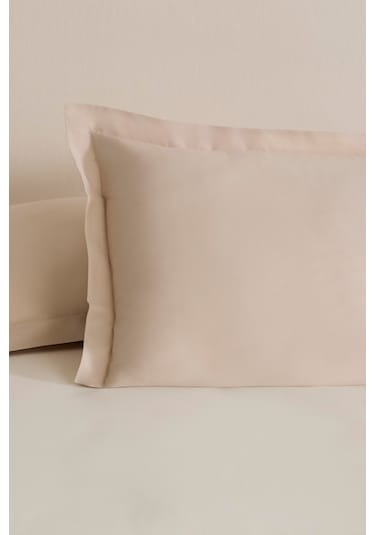 Karaca Home Basic Volanlı 2'li Yastık Kılıfı Bej 50x70 Cm Bej