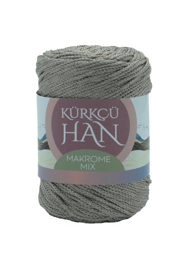 Kürkçü Han Makrome Mix 200gr 120m El Örgü İpi Gri-bej