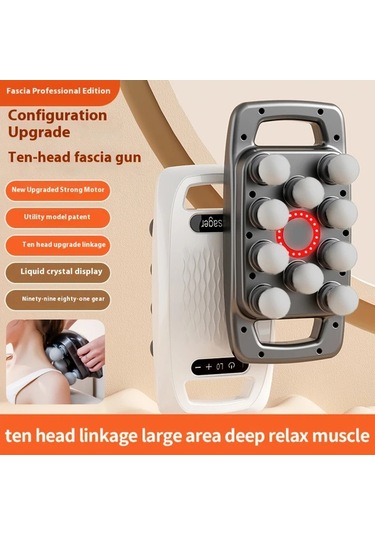 Fochsia Beyaz 9 Modlu 9 Şiddet Seviyeli 4900r Dakika Güçlü Motorlu Ergonomik Tutuşlu Çok Fonksiyonlu Tam Vücut Masaj Aleti Altın