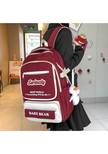 Genç Kızlar İçin Şık Ve Konforlu Büyük Kapasiteli Okul Çantası, Ortaokul Öğrencilerine Özel Modaya Uygun Sırt Çantası, Dayanıklı Ve Ergonomik Tasarım Gri