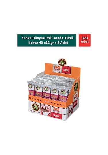 Kahve Dünyası 2si1 Arada Klasik Kahve 8'li 40 x 12 G