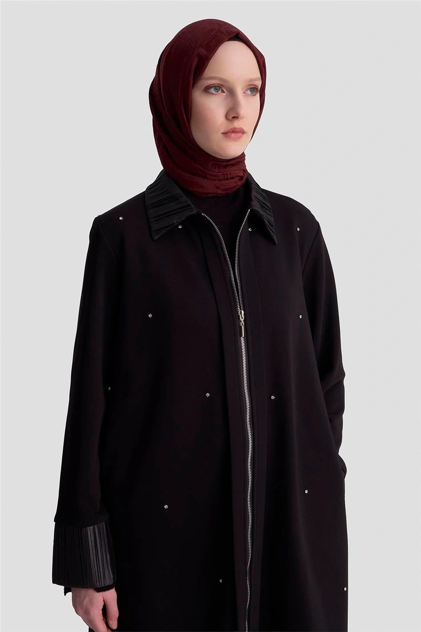 Armine Taşlı Örme Kap 25kd4030 Siyah Siyah