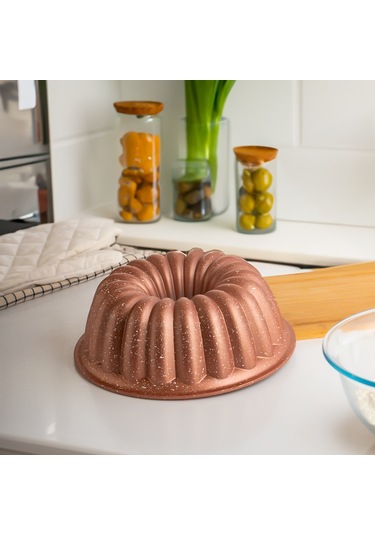 Eda ZK-934 Asya Dilimli Granit Kek Kalıbı Rose