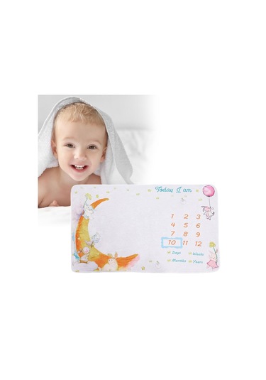 Suntek Bebek Milestone Aylık Battaniye Çok Renkli