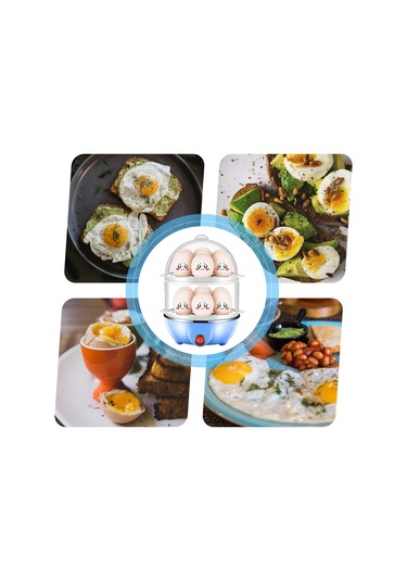 Aubyhe 350w Ev Tipi Otomatik Kapanır Pembe Tek Katlı 7 Yumurta Kabı Mini Yumurta Isıtıcı 40ml Ölçü Bardağı li