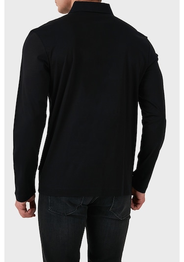 Boss Erkek Polo Yaka Sweat 50523917 001 Siyah Siyah Boss Erkek Polo Yaka Sweat 50523917 001 Siyah Siyah