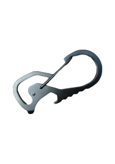 Fortunelane Titanyum Açıcı Kanca - Hafif & Güçlü, Şişe Açıcı, Bel Zinciri Uyumlu, Siyah Siyah