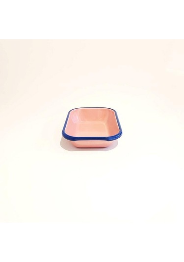 Emaye Meze Tabağı G. Kurusu Kobalt 17 X 12 Cm Pembe