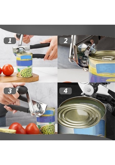 Ulzyvf Siyah Şişe & Konserve Açacak Çok Amaçlı El Açacağı Siyah