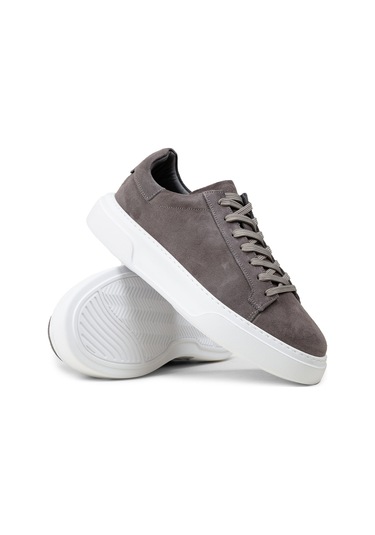 Deery Erkek Hakiki Süet Gri Sneaker Ayakkabı - 04651mgrıe01
