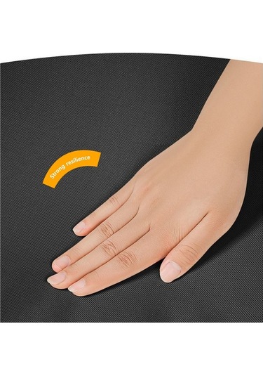 Flybuy Katlanır Güzellik Sandalyesi, Kompakt Portatif Tabure, Dayanıklı Çelik & Oxford Kumaş, Siyah Siyah