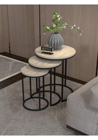 Zigon Sehpa C Lüx Traverten Ekru