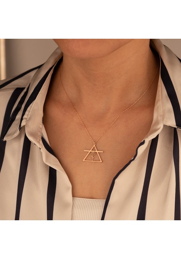 Dkmn Gümüş Tasarım 925 Ayar Gümüş Element Doğum Çiçeği Kolye