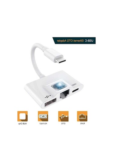 Ebitda Usb C Rj45 Ethernet Hub, Video Adaptörü, Type-c Otg, Hd Video, Kamera Ve Şarj, İphone Ve İpad Uyumlu