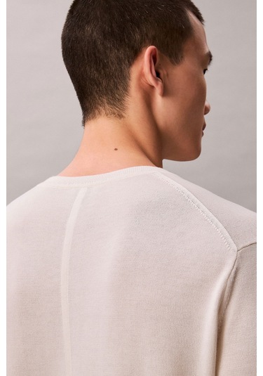 Calvin Klein Erkek Kazak Ekru