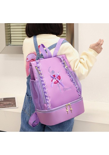 Suntek Bale Çantası Spor Yüzme Seyahat Jimnastik Için Sevimli Dantel Dekor Menekşe