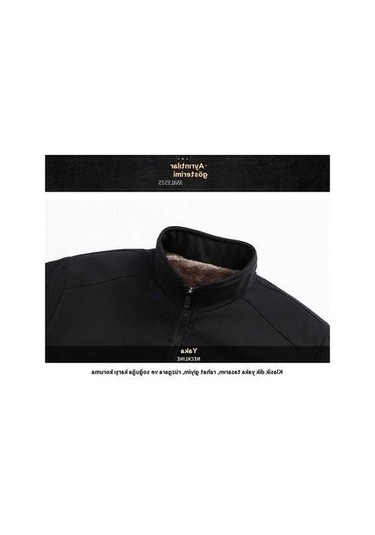 Yingfu Erkek Sonbahar Kış Sıcak Lacivert Ceket Kalın Moda Lacivert