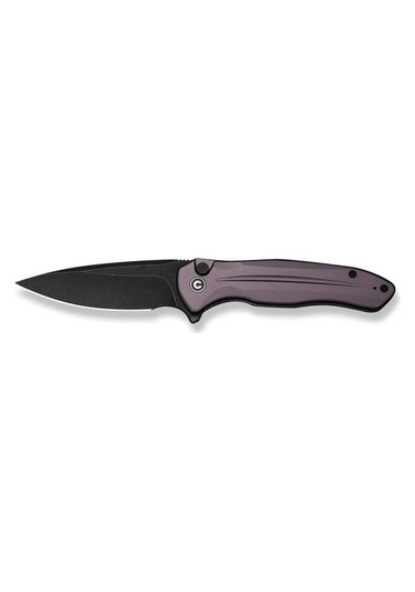 Civivi Button Lock Kitefin Purple Aluminum Handle Black Stonewashed 14c28n Blade Kamp Çakı Mor