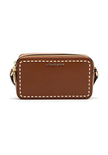 Michael Kors Jet Set Contrast Stitch Crossbody Bag 32t4gj6c1l Kahverengi