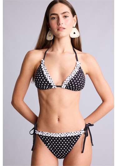 Defacto Regular Fıt Puantiye Siyah Bikini Alt G4010ax26smbk81 Siyah-bk81