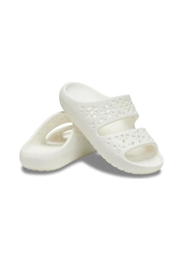 Crocs Classic Floral Cut Out Sandal 210966-0wv Beyaz