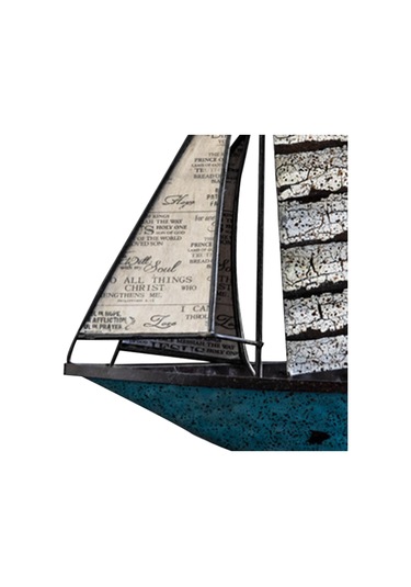 Suntek Yelkenli Tekne Dekor El Sanatları Metal Gemi 20x7x27cm