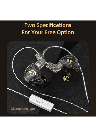 Lemestar Qkzx Hbb Kulak İçi Kulaklık - 3.5mm 10mm Dinamik Bobin, Mikrofonlu Hıfı Müzik Ve Oyun İçin Uyumlu Siyah Standart Versiyon