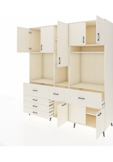 Kronos Dolap 10 Raflı 6 Çekmeceli 8 Kapaklı 220x59x243 Aytaşı-aytaşı/aytaşı Aytası/aytası