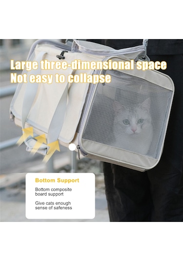 Moveevo Eller Serbest Seyahat Çantası: Nefes Alabilir, Katlanır Kedi/köpek Taşıma