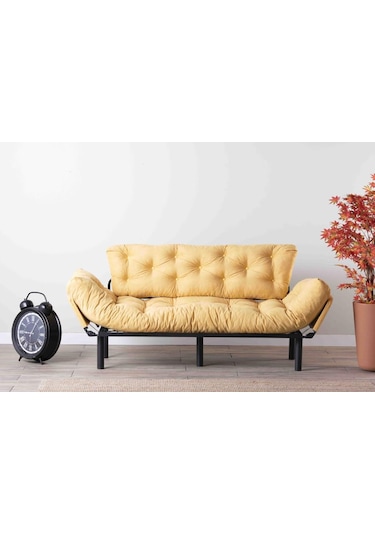 Pafu Nitta Üçlü Kanepe - Hardal