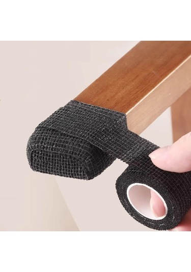 Geeroyoo 30 Parça Evrensel Sandalye Ayak Koruyucu, Kendinden Yapışkanlı Mobilya Koruyucu, Gürültü Azaltıcı, Siyah Siyah
