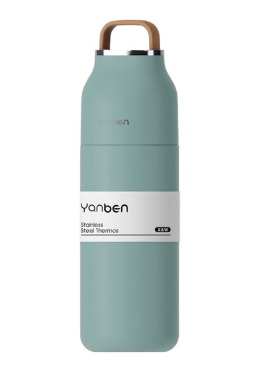 Yystore Taşınabilir Termos Bardak Basit Kahve Fincanı Sıcak Ve Soğuk İçin Evrensel Yeşil