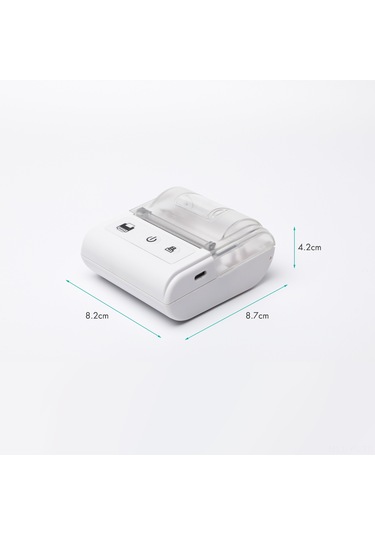 Yunboo Beyaz Jk-5803p 57mm Taşınabilir Termal Fiş Yazıcı - Usb+bluetooth Bağlantı, 2600mah Batarya, 1 Adet Kağıt İle