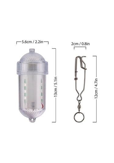 Novahub Gece Balıkçılığı İçin 12v 12 Led'li Su Geçirmez Balık Işığı