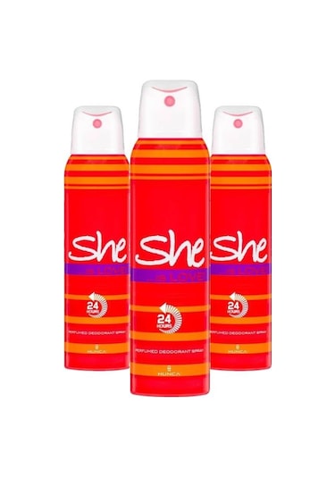 She is Love Kadın Sprey Deodorant 150 ML x 3