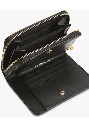 Tommy Hilfiger Th Dıstınct Med Za Kadın Siyah Cüzdan Aw0aw17473bds Siyah