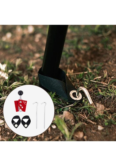 Suntek Muşamba Direği Uç Kapağı Gölgelik Çadır Desteği Dokuma İle Kırmızı