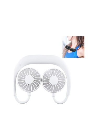 Yue Store Çok Fonksiyonlu Taşınabilir Ayarlanabilir Giyilebilir Spor Fan Beyaz 5704 Beyaz
