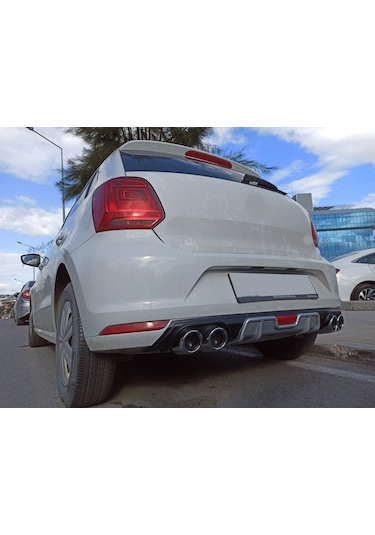Vw polo 6r arka tampon difüzörü 4 çıkış 2009+