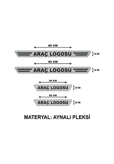 Citroen Berlingo İle Uyumlu Kapı Eşiği Koruyucu Ön - Arka 4'lü Set