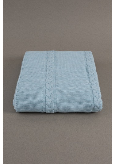 Trenza Mavi Çift Kişilik Battaniye 200x220 15045 Mavi