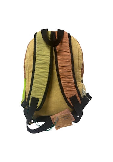 Old Cotton Cargo Kaliteli Renkli Vintage Disayn Sırt Gezi Okul Seyahat Çantası 30 Cm X 42 Cm Kahverengi