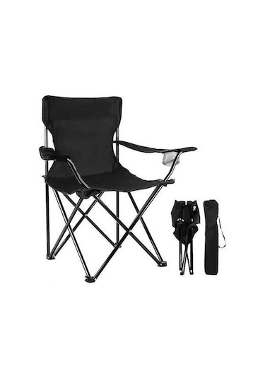 Bloomnest Taşınabilir Kamp Sandalyesi Siyah Altın - Siyah, Katlanır, Hafif, Spor, Açık Hava Altın - Siyah