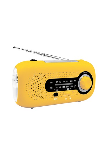 Lemestar Eu Tipi 5led Fenerli Güneş Enerjili El Crank Radyo - Am/fm, Sos, 4 Güç Kaynağı, 2000mah Power Bank, Ipx3, Kamp İçin Hn-098s