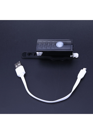 Usb Şarjlı Bisiklet Ön - Arka Far Stop Lambası Seti Çok Renkli