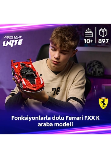 LEGO® Technic Ferrari FXX K 42212 - 10 Yaş ve Üzeri Çocuklar için STEM Oyuncak Yapım Seti (897 Parça)