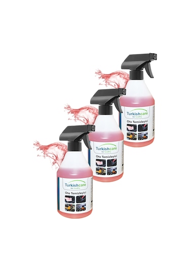 Auto Çok Amaçlı Araç Temizlik Spreyi 500 Ml. Üçlü Set