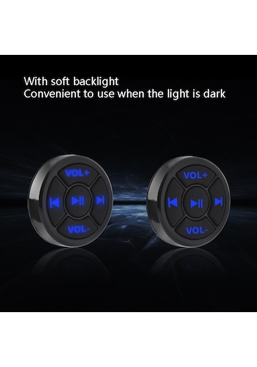 Sones Araba Cep Telefonu Uzaktan Kumanda Bluetooth Kablosuz Multimedya Düğmesi Uzaktan Kumanda Müzik Çalma Selfie, Renk: Siyah